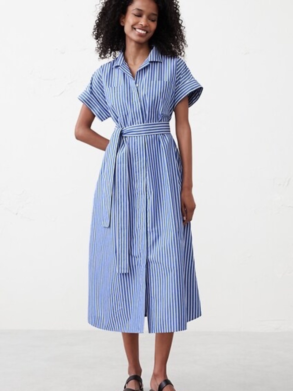 NWT Banana Republic Striped Shirtdress S